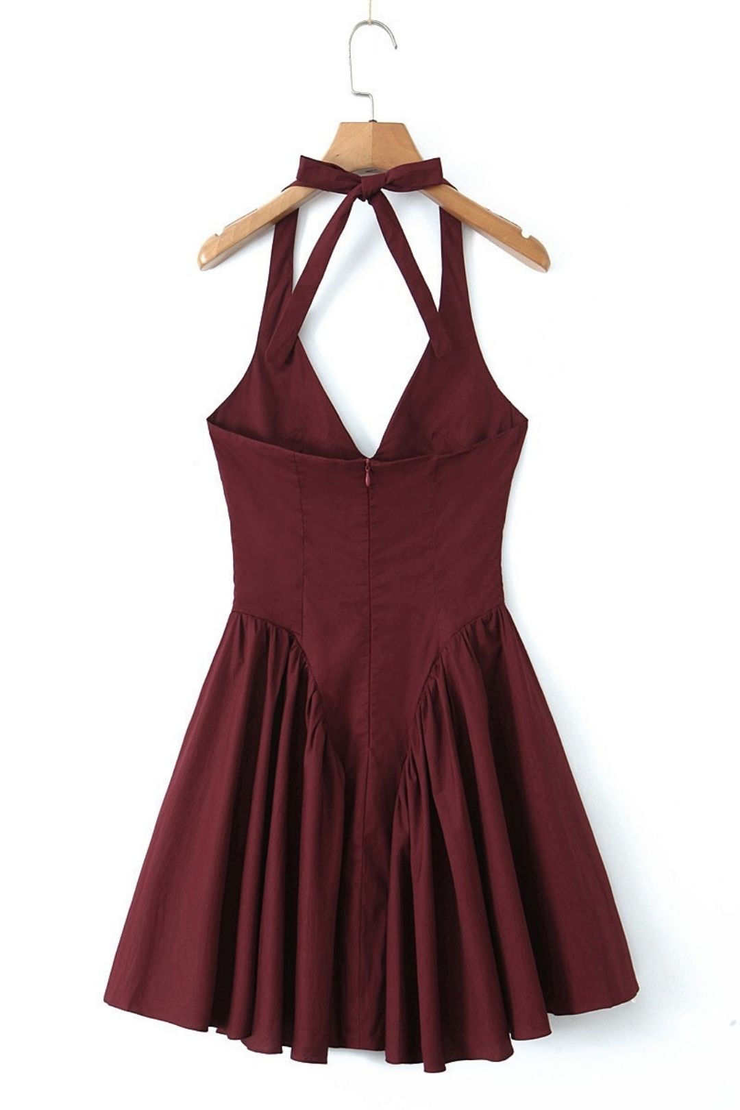 Backless Puffy Mini Dress