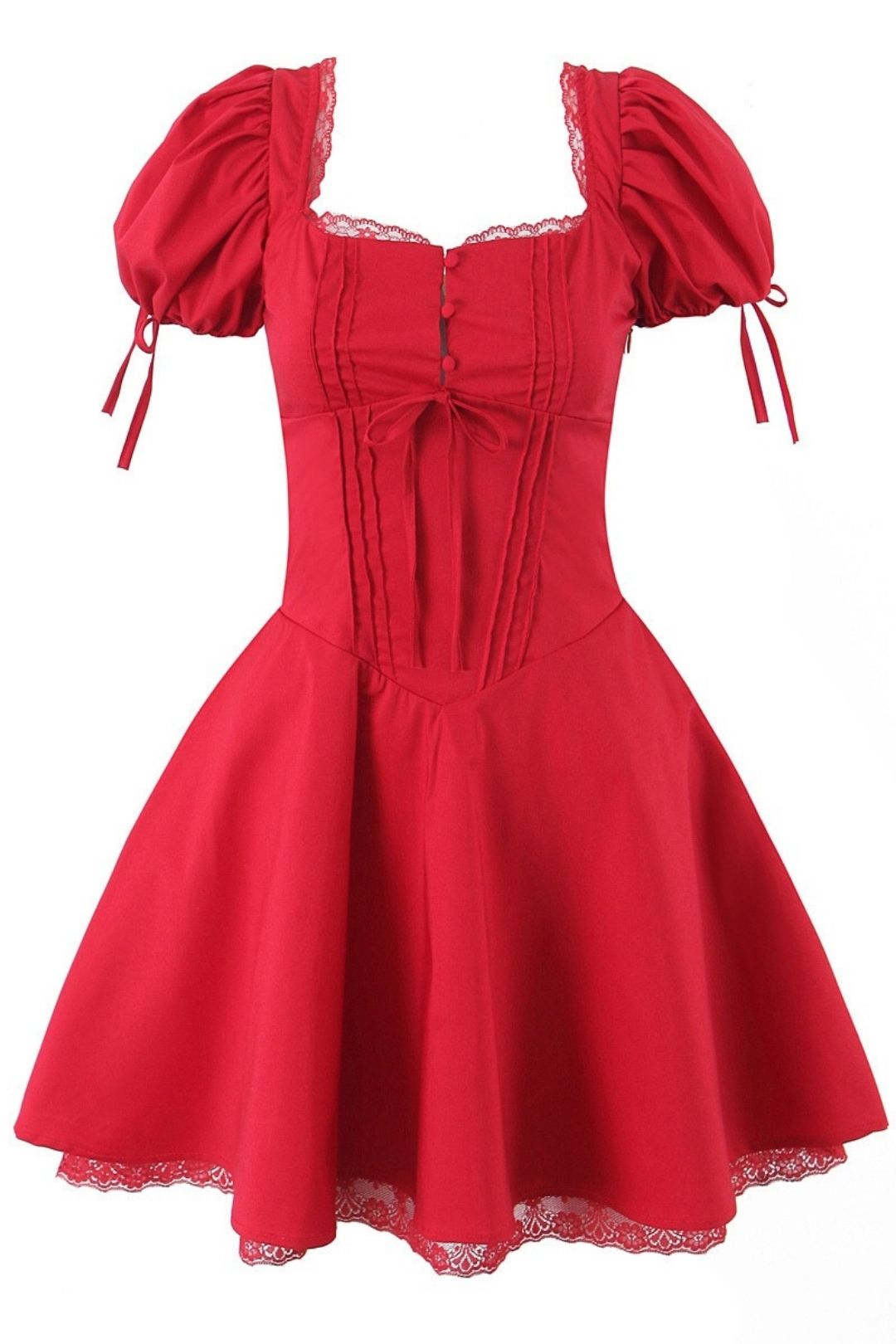 Square Collar Party Style Mini Dress