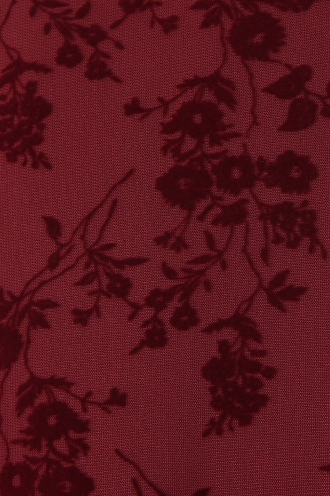 Retro Floral Flocking Suspender Dress