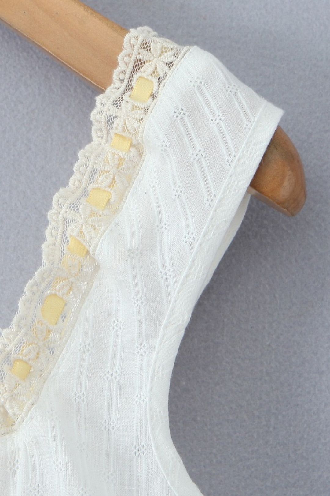 Ribbon Vest Top + High Waist Lace Maxi Skirt