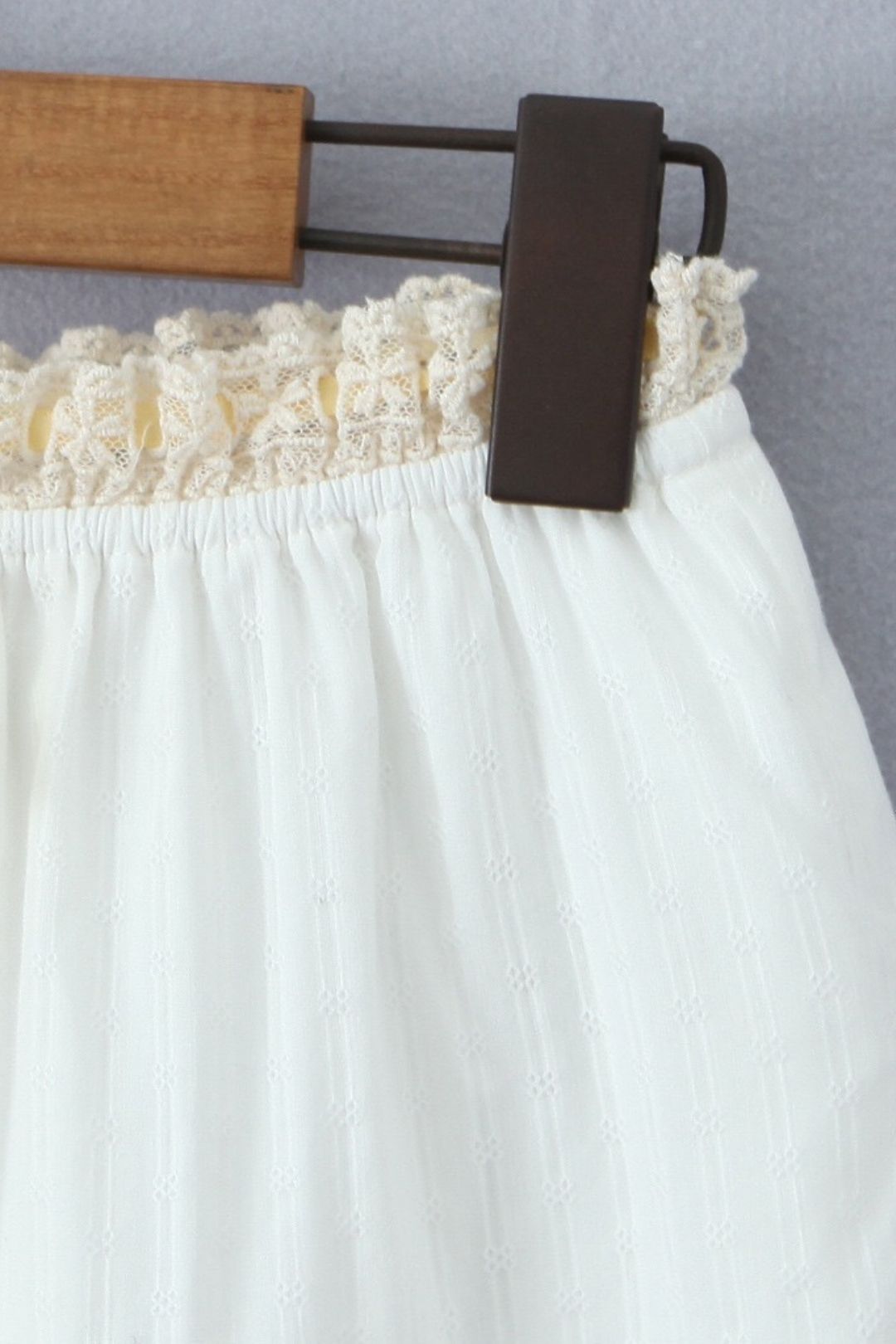 Ribbon Vest Top + High Waist Lace Maxi Skirt