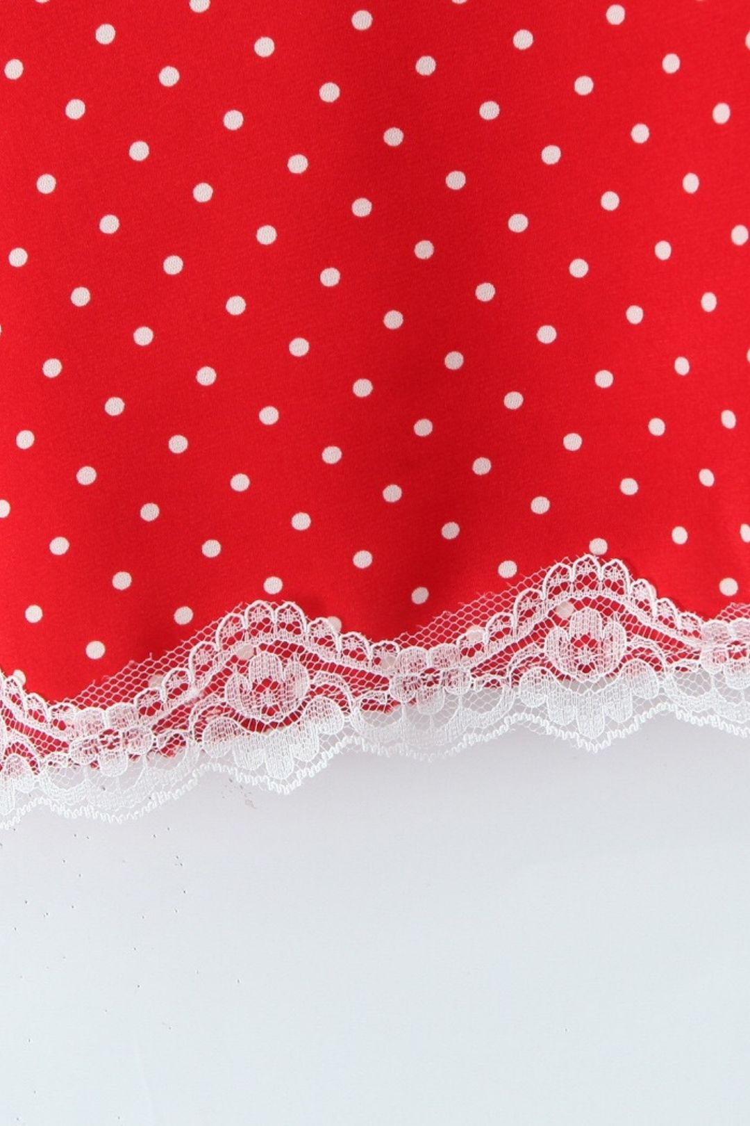 Polka Dot Print Chic Lace Patchwork Halter Neck Mini Dress