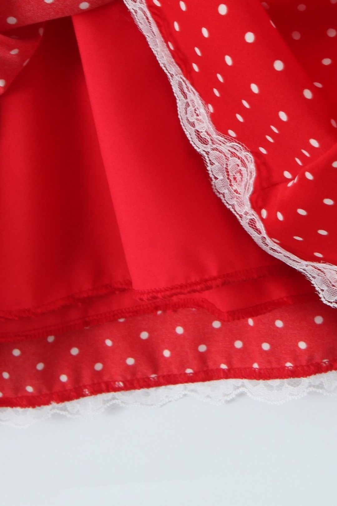 Polka Dot Print Chic Lace Patchwork Halter Neck Mini Dress