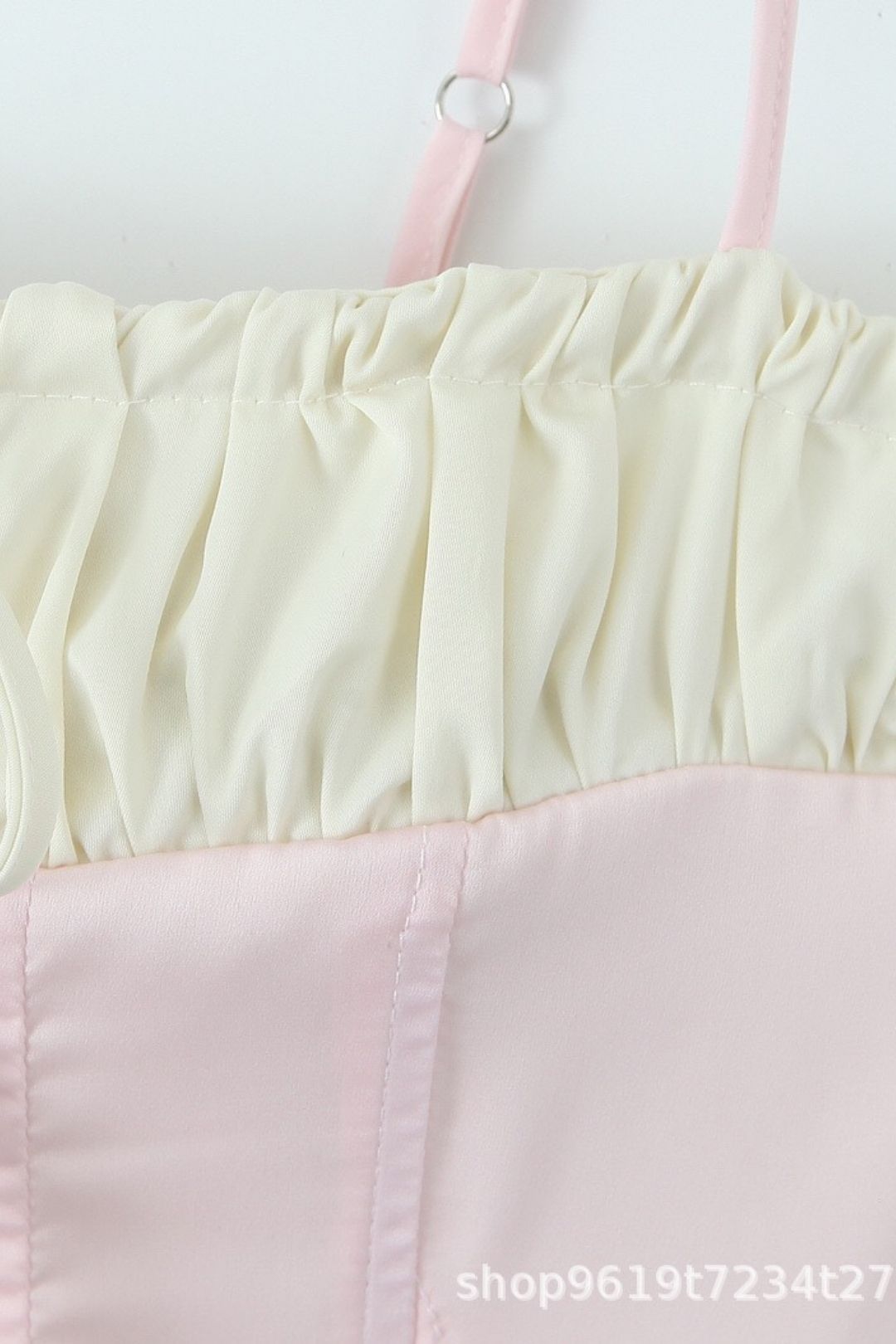 Colorblock Cute Small Suspender Sexy Backless Top