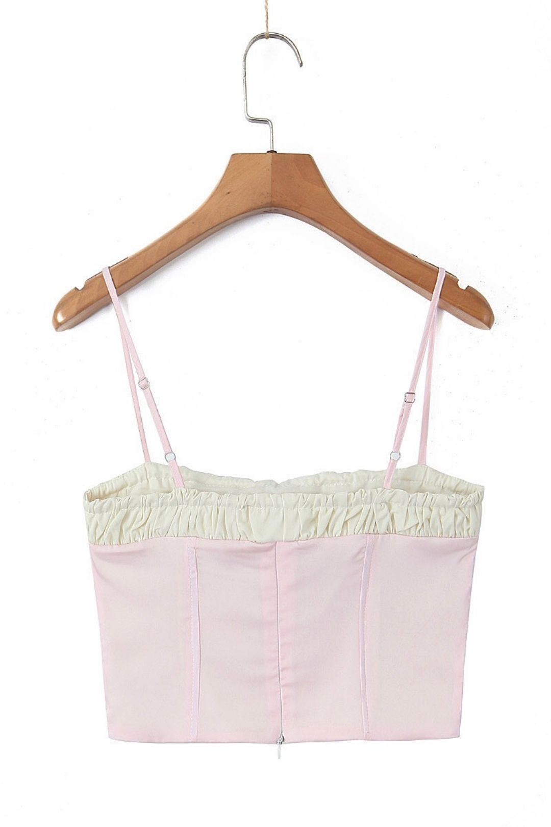 Colorblock Cute Small Suspender Sexy Backless Top