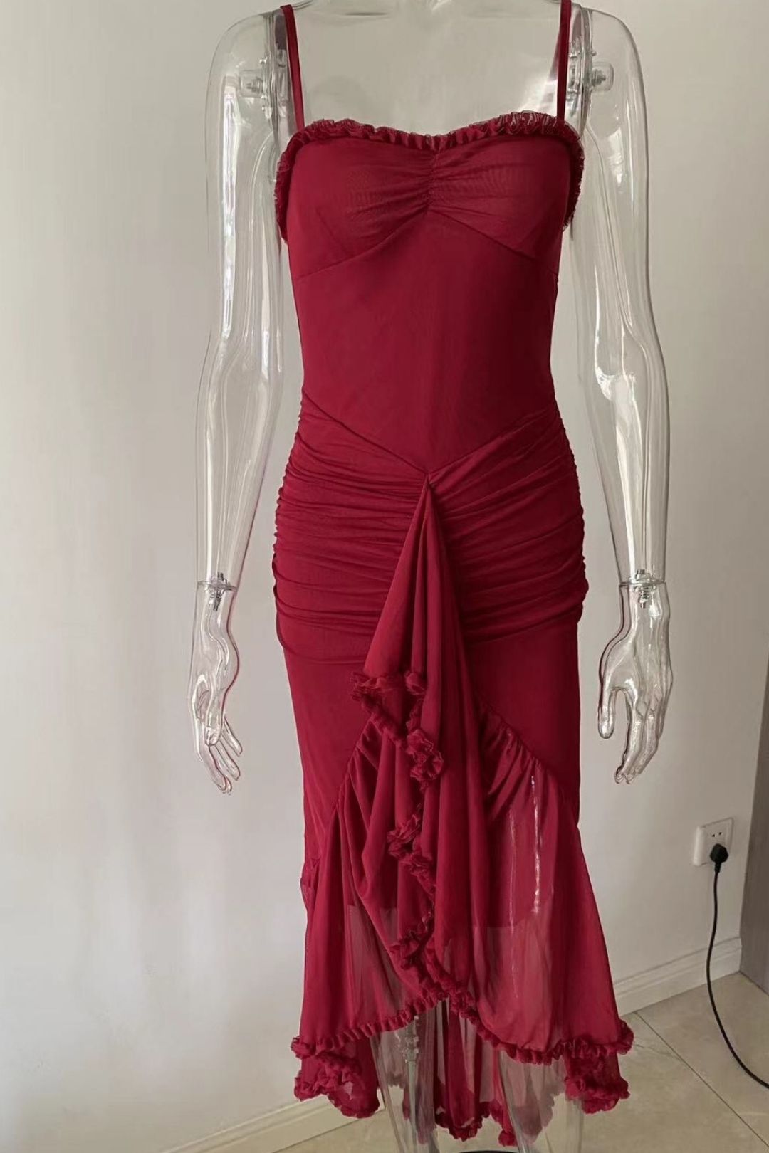 Irregular Sleeveless Maxi Dress