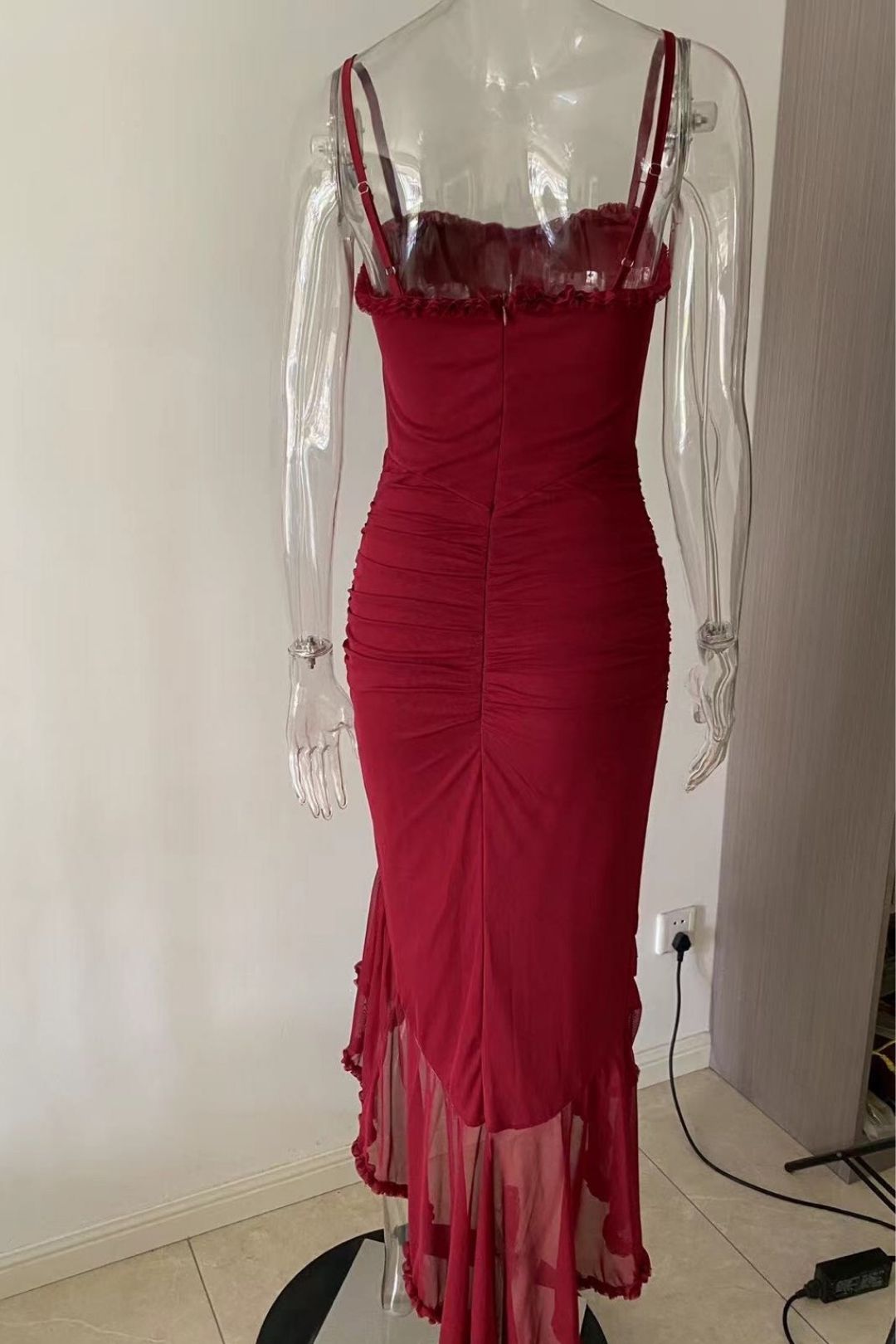 Irregular Sleeveless Maxi Dress