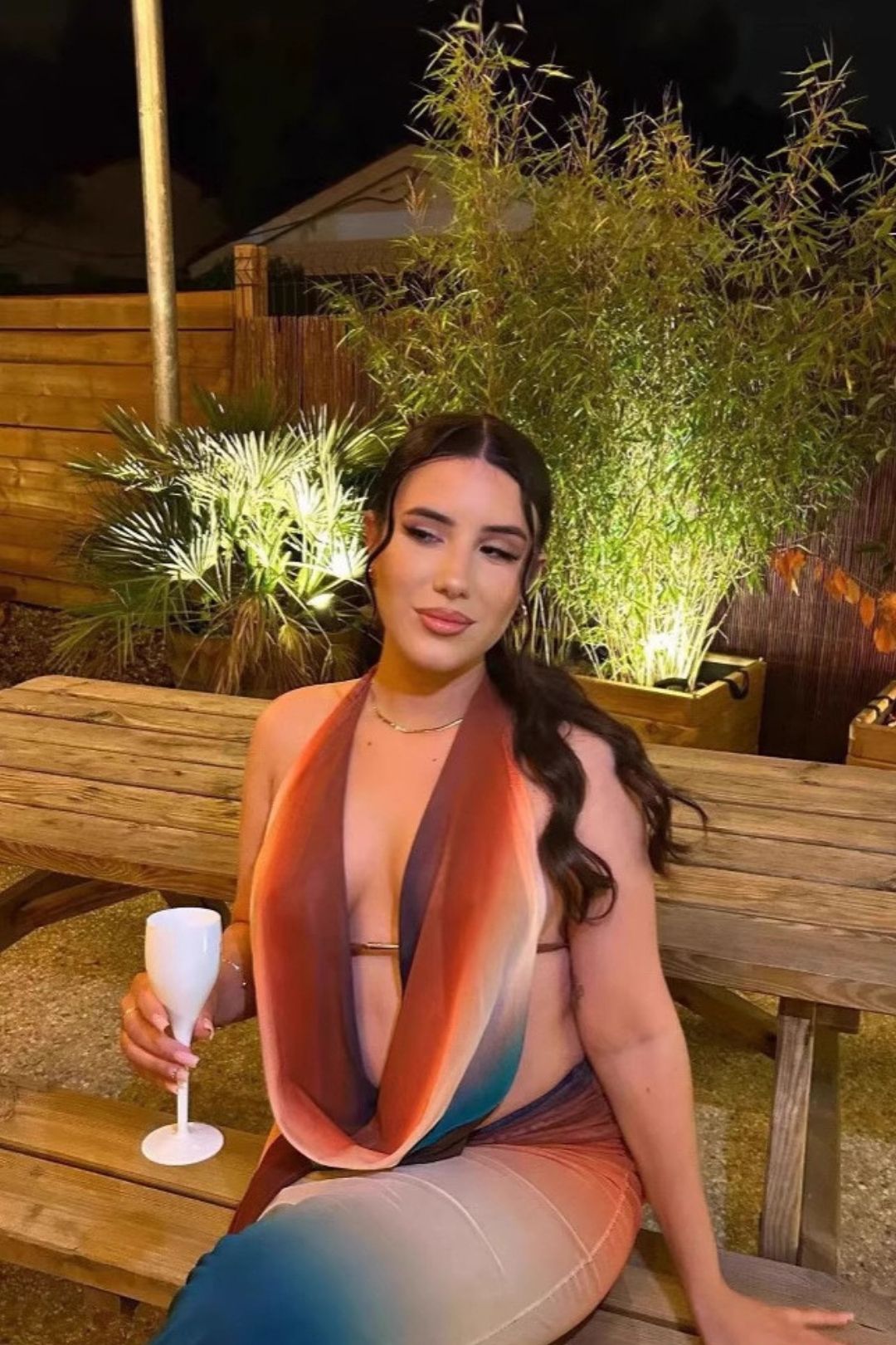 Halter Neck Top + Fishtail Skirt Two-piece Suit