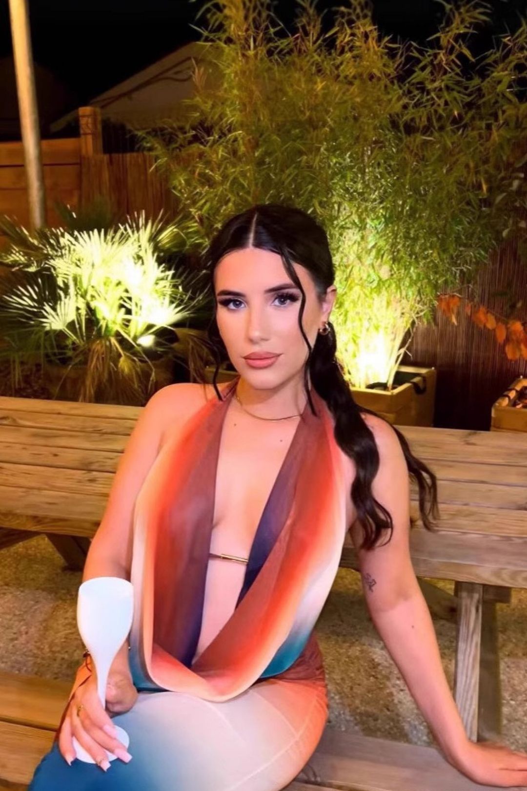 Halter Neck Top + Fishtail Skirt Two-piece Suit