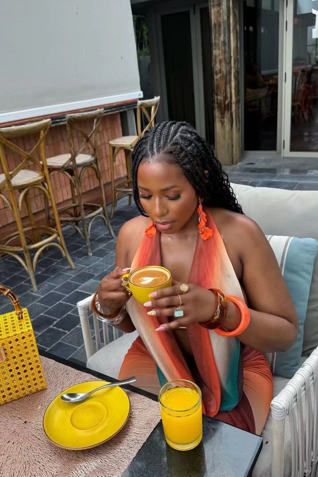 Halter Neck Top + Fishtail Skirt Two-piece Suit