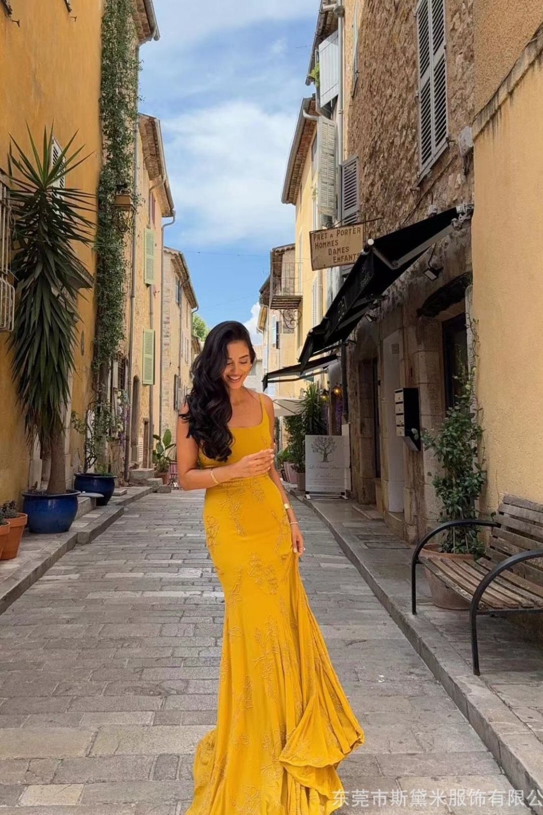 Suspender Holiday Maxi Dress