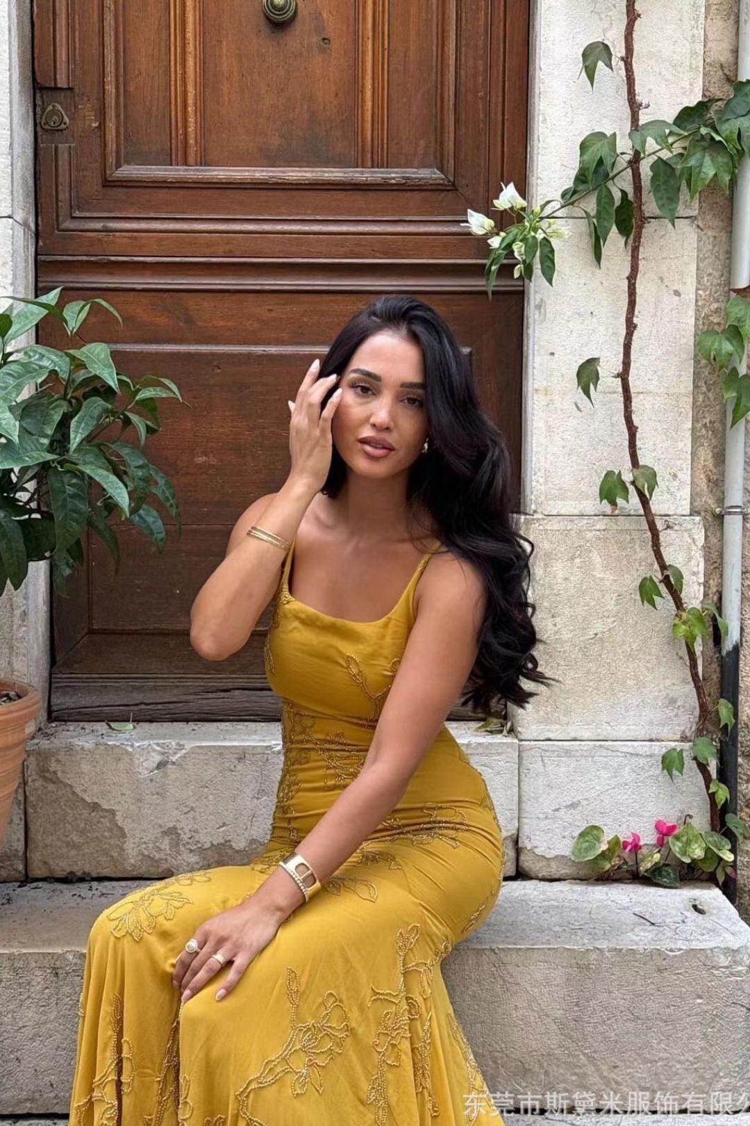 Suspender Holiday Maxi Dress