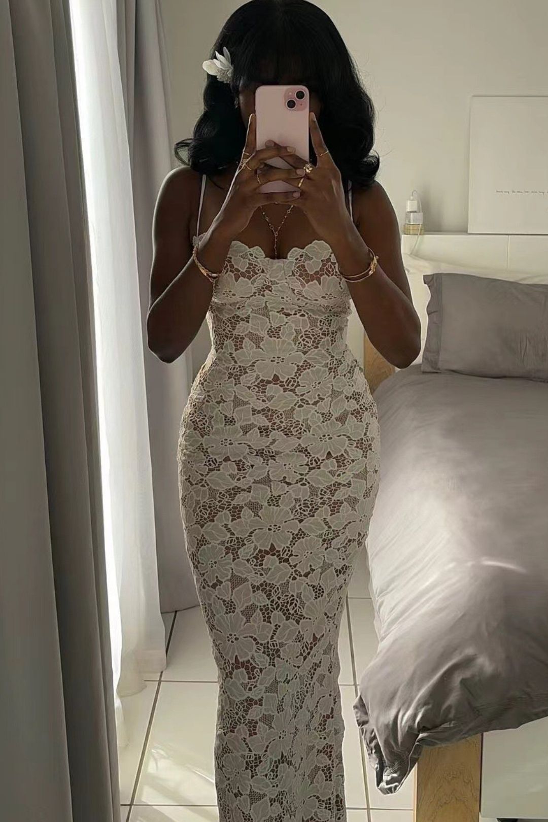 White Tube Top Sexy Suspender Dress