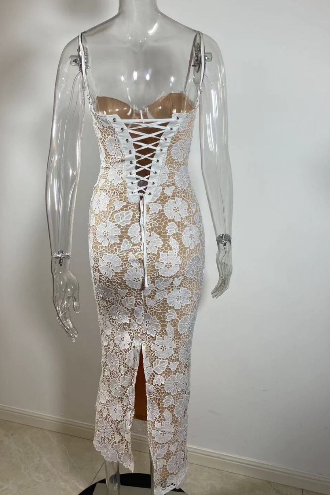 White Tube Top Sexy Suspender Dress