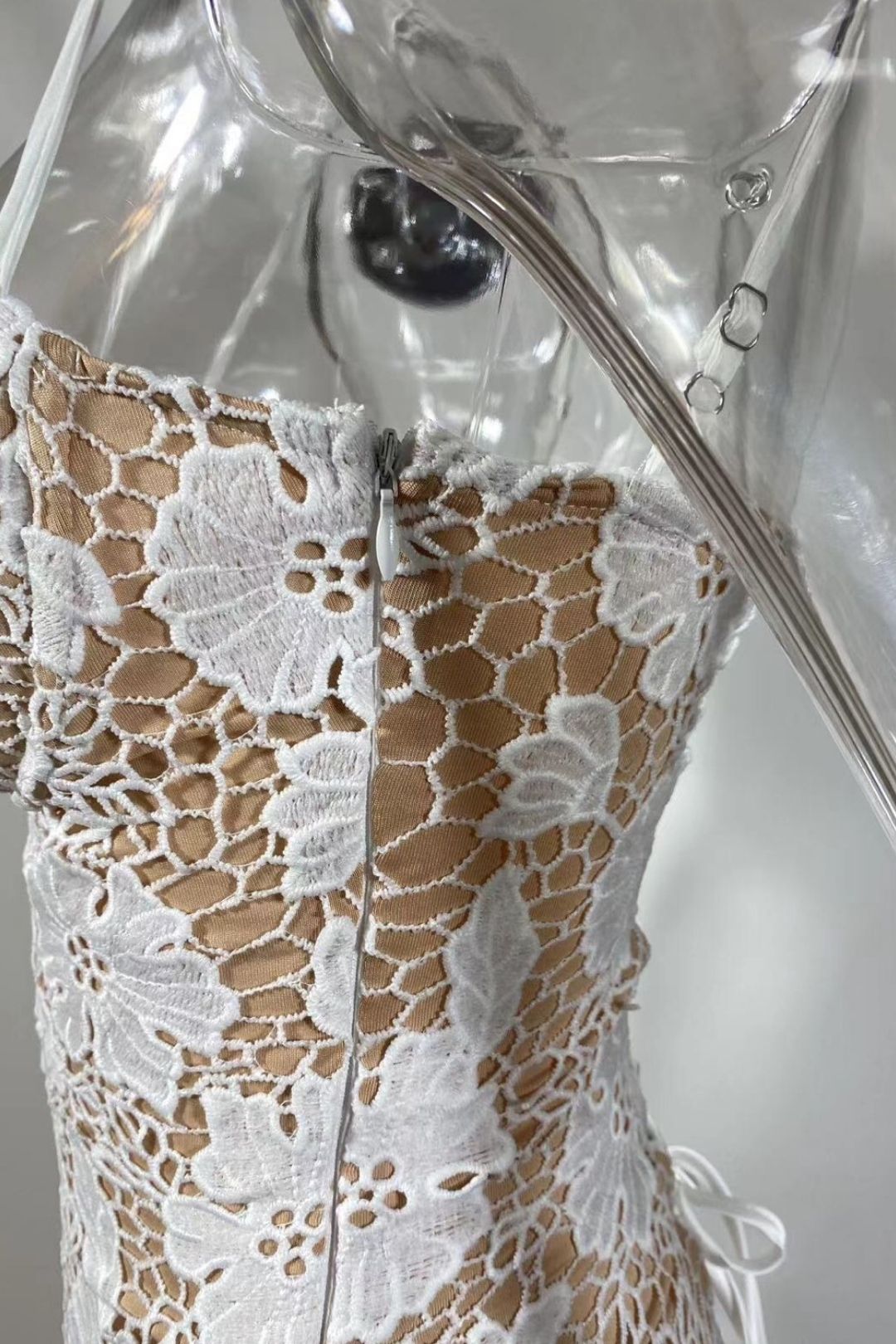 White Tube Top Sexy Suspender Dress