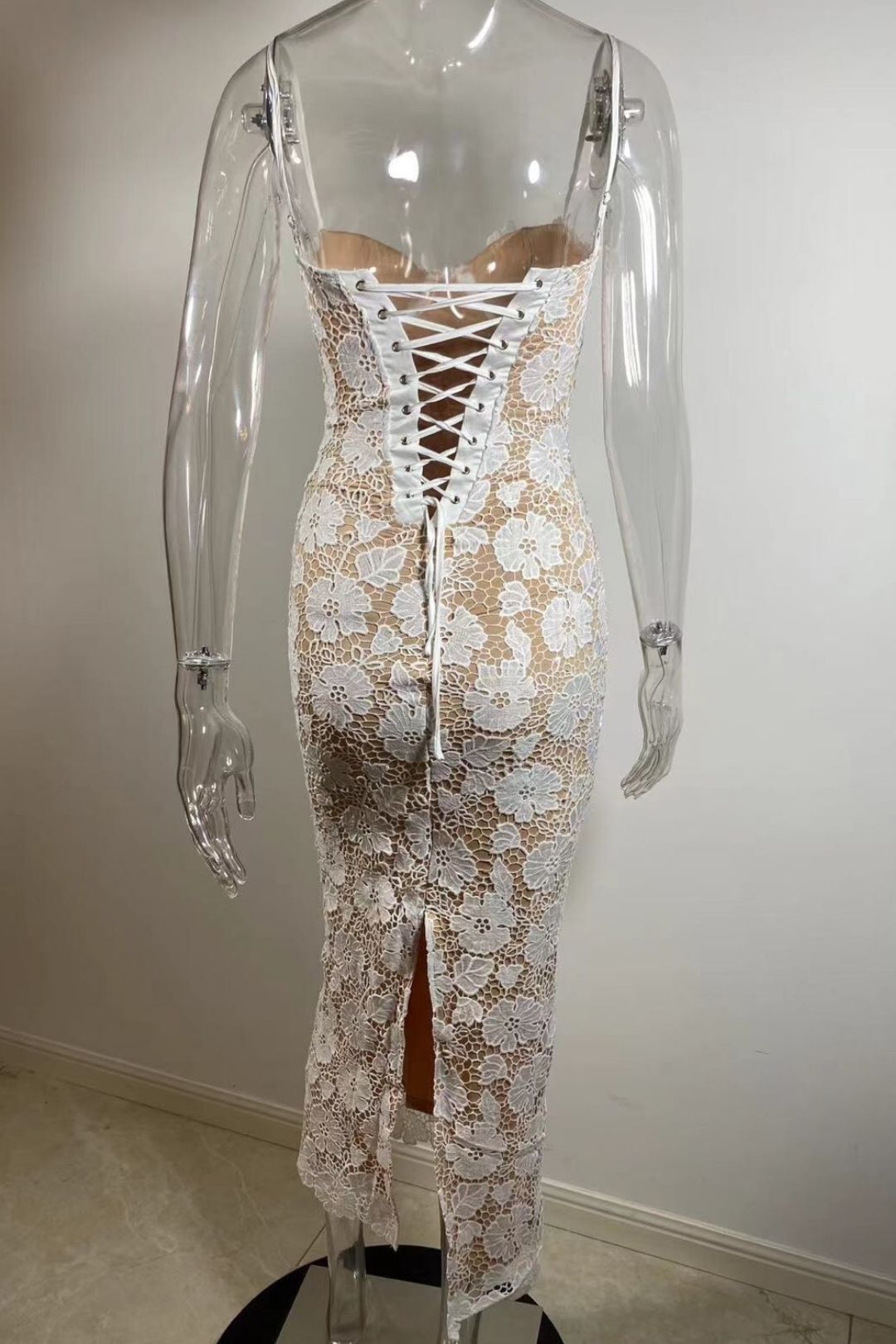 White Tube Top Sexy Suspender Dress