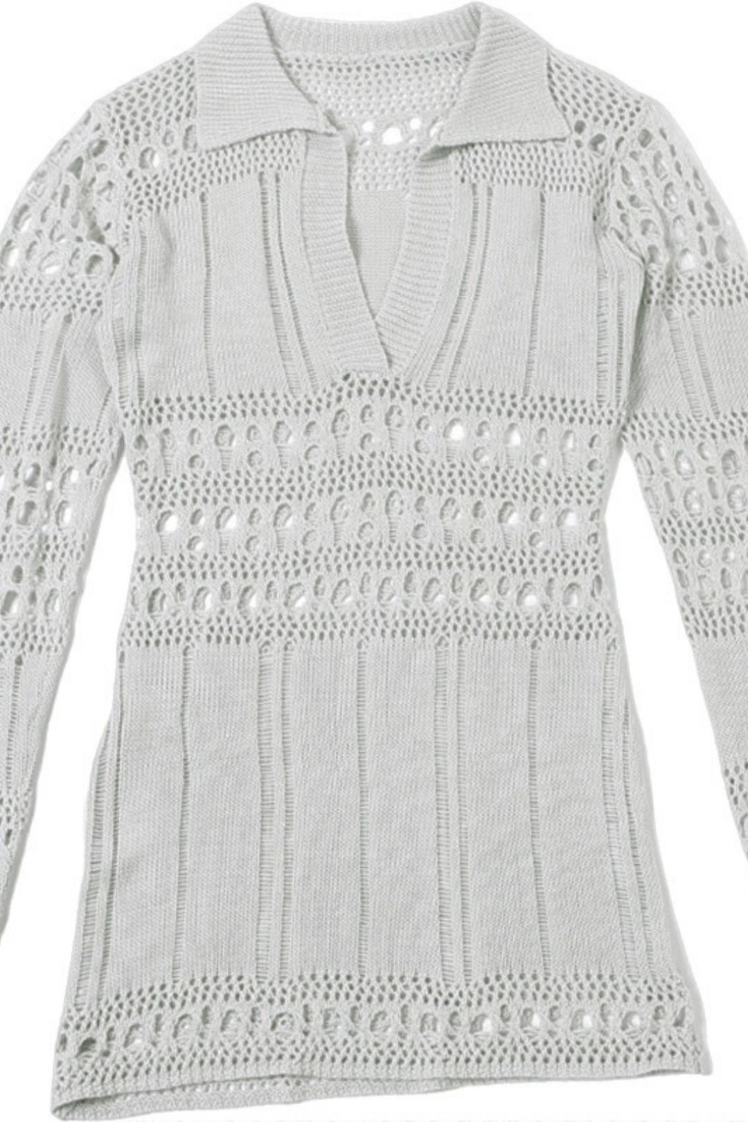 Knitted Hollow Hole Sexy V-neck Hip Dress