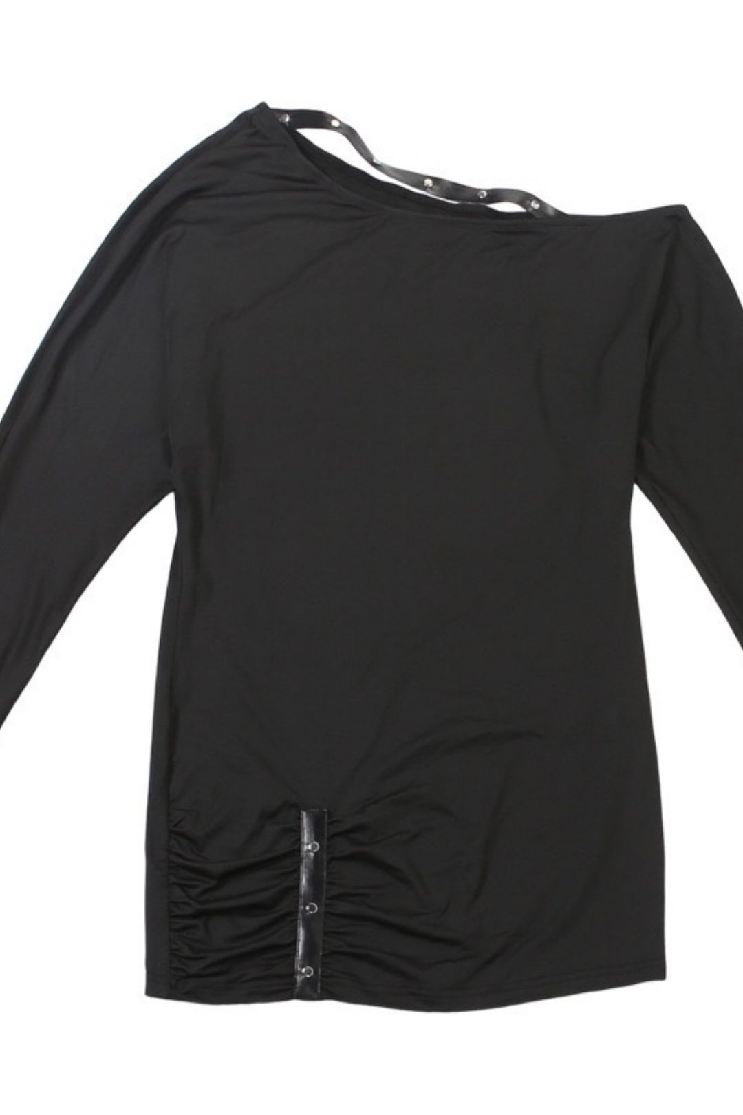 Oblique Shoulder Long Sleeve Tight Hip Dress