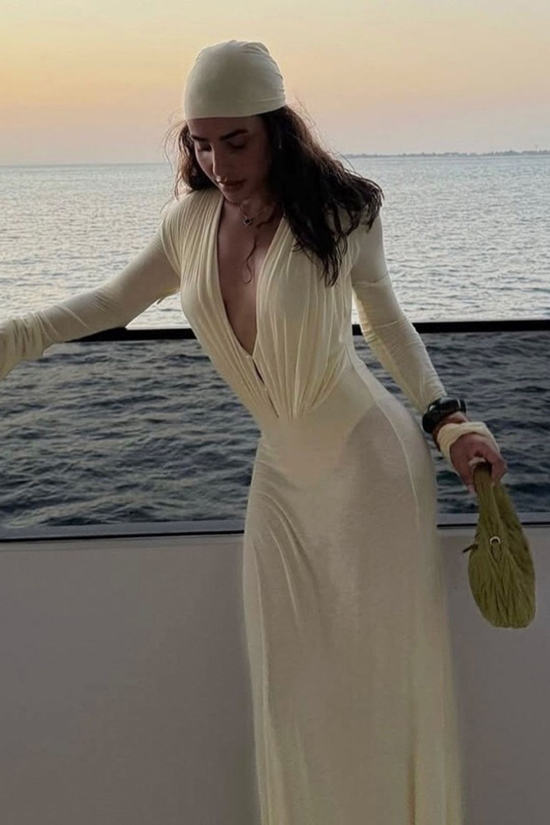 Deep V Sexy Hot Girl High Waist Slim Dress