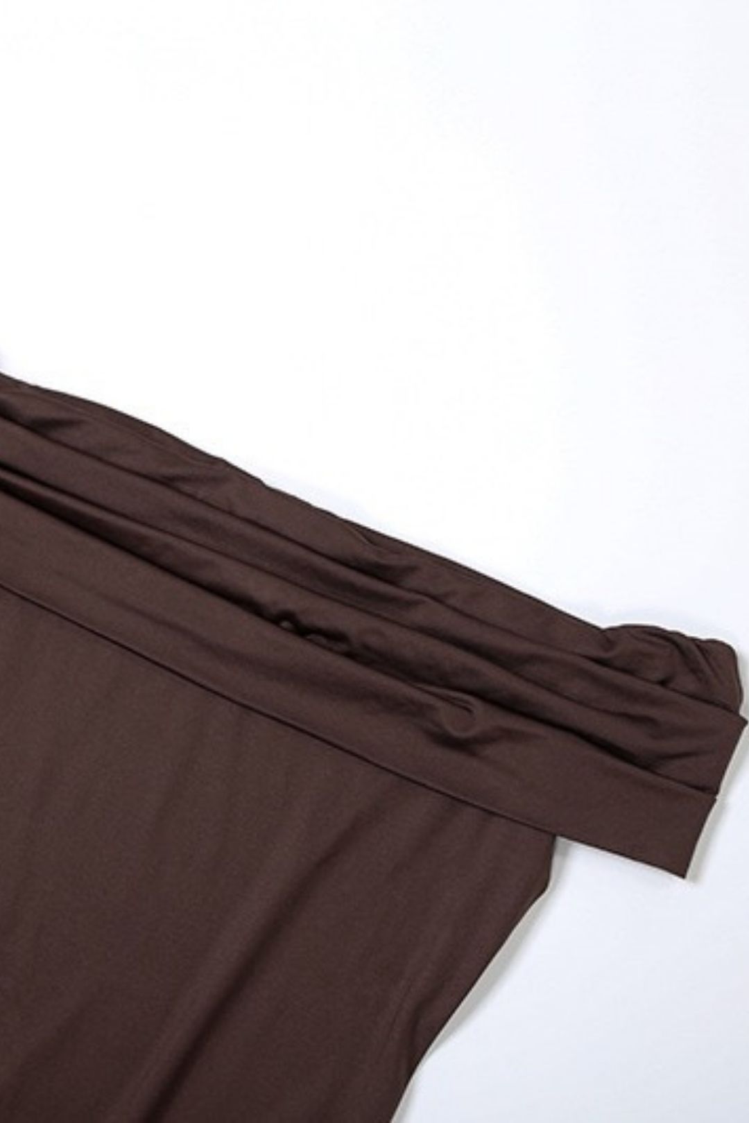 Sexy Backless Slim Solid Color Scarf Collar Slit One Shoulder Dress