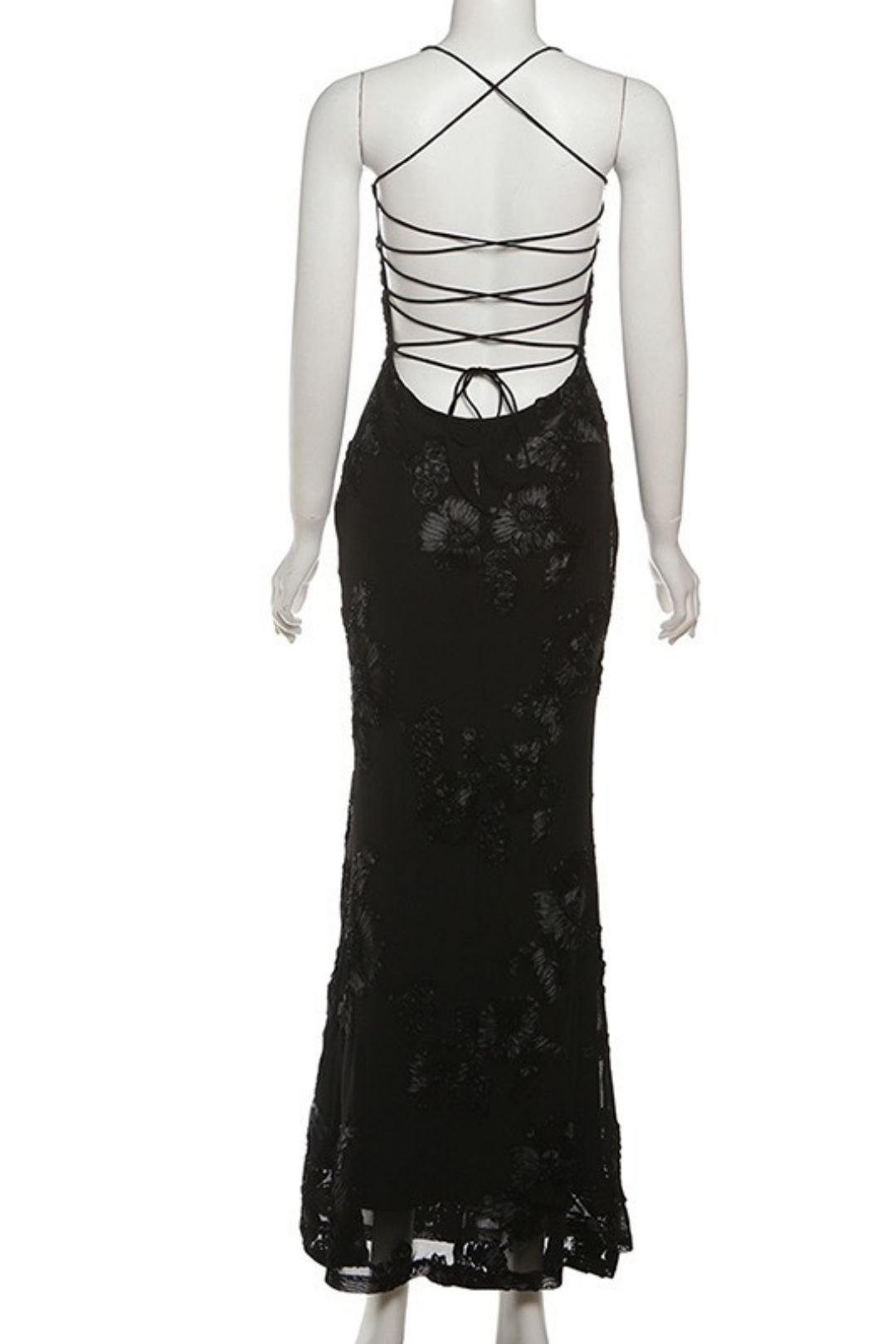 Sexy Slimming Backless Lace Dress