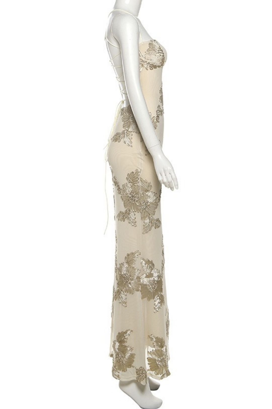 Sexy Slimming Backless Lace Dress