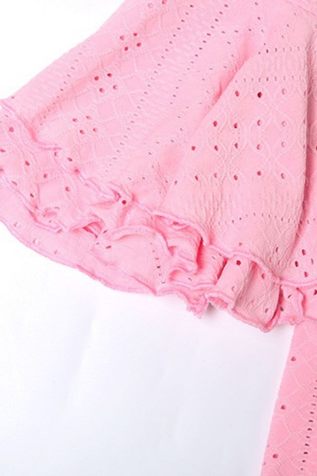 Solid Color Slim Bow One Shoulder Trumpet Sleeve Dress