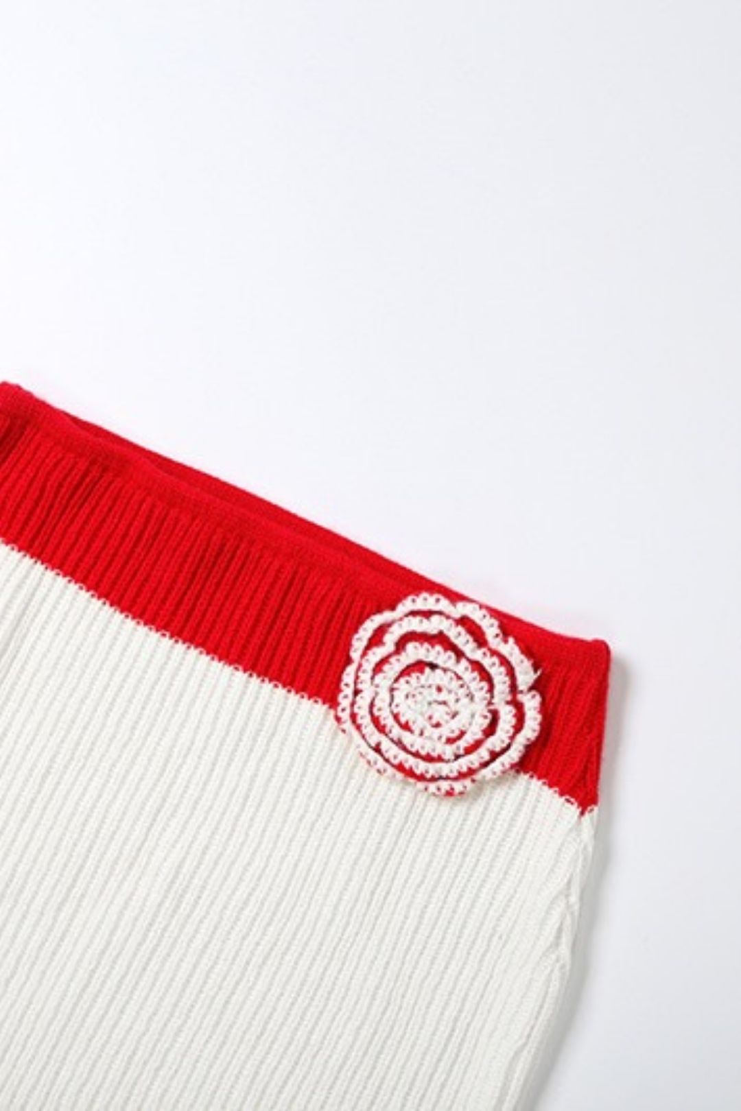 Knitted Crochet Halter Neck Small Suspenders Skirt Set