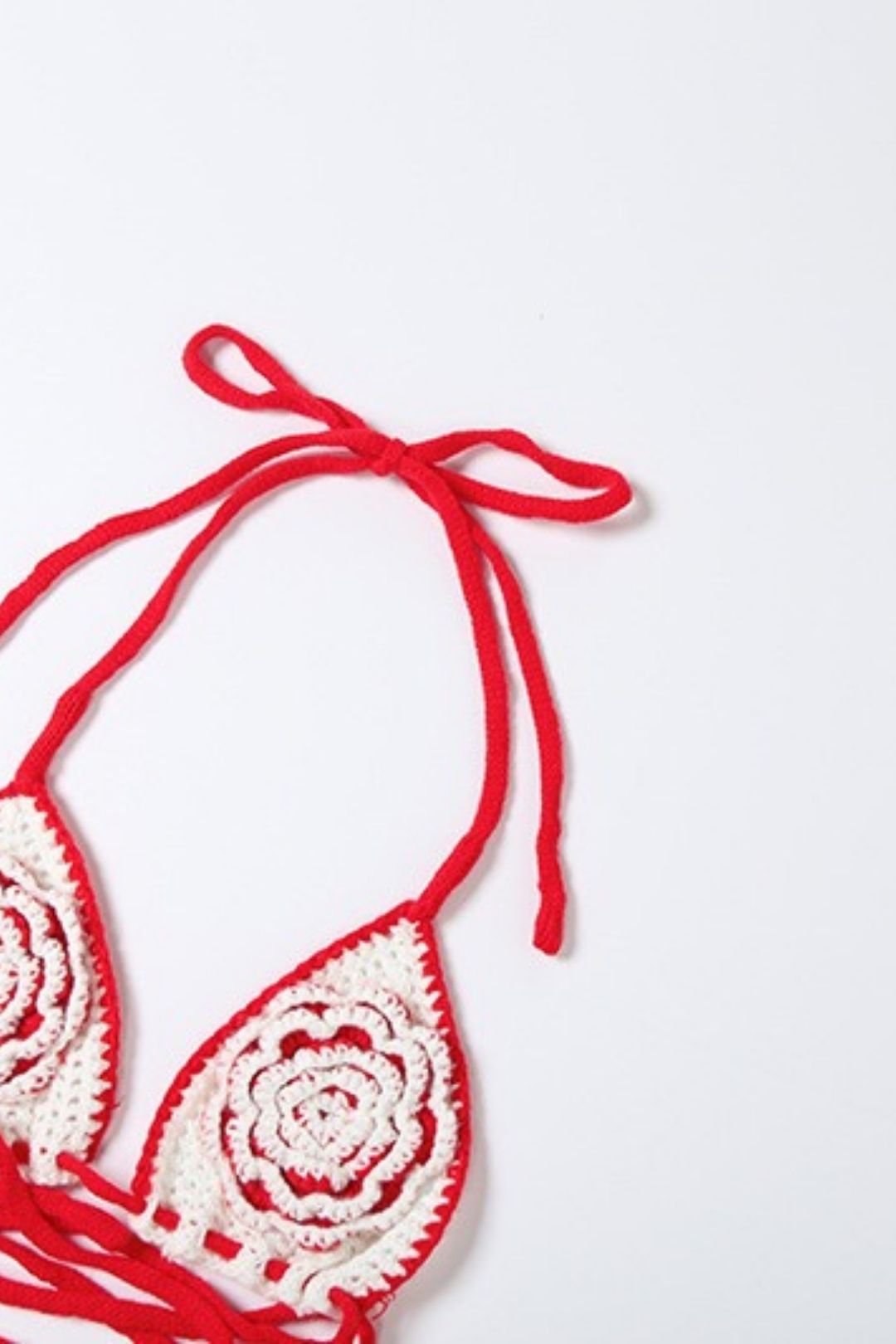 Knitted Crochet Halter Neck Small Suspenders Skirt Set