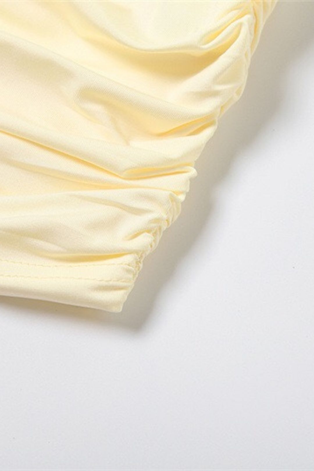 Sexy V-neck High Waist Slim Fit Pleated Hip Flared Sleeve Dress