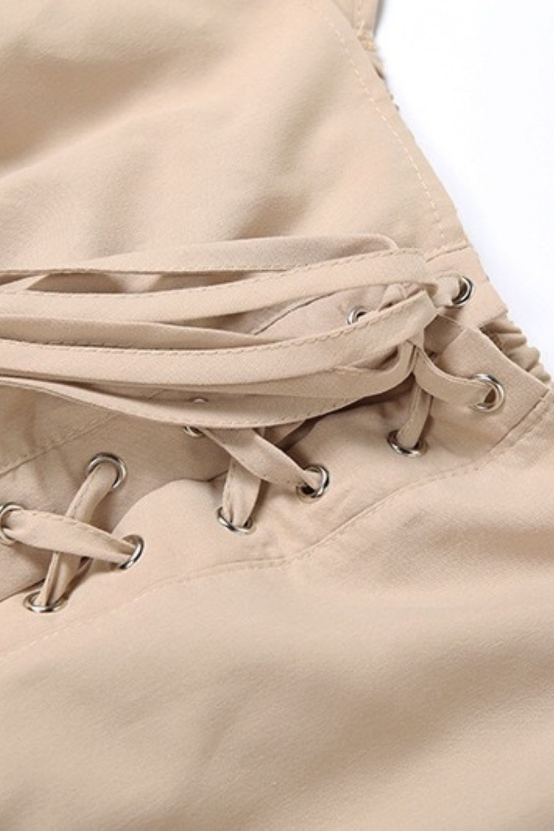 One-shoulder Backless Loose Lace Trumpet Sleeve Dress