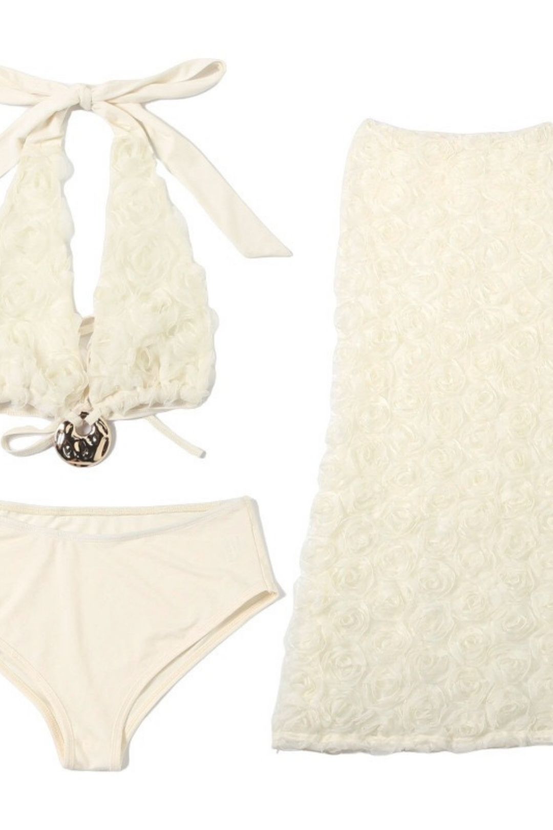 Small Suspenders Slim Briefs Skirt Three-piece Suit