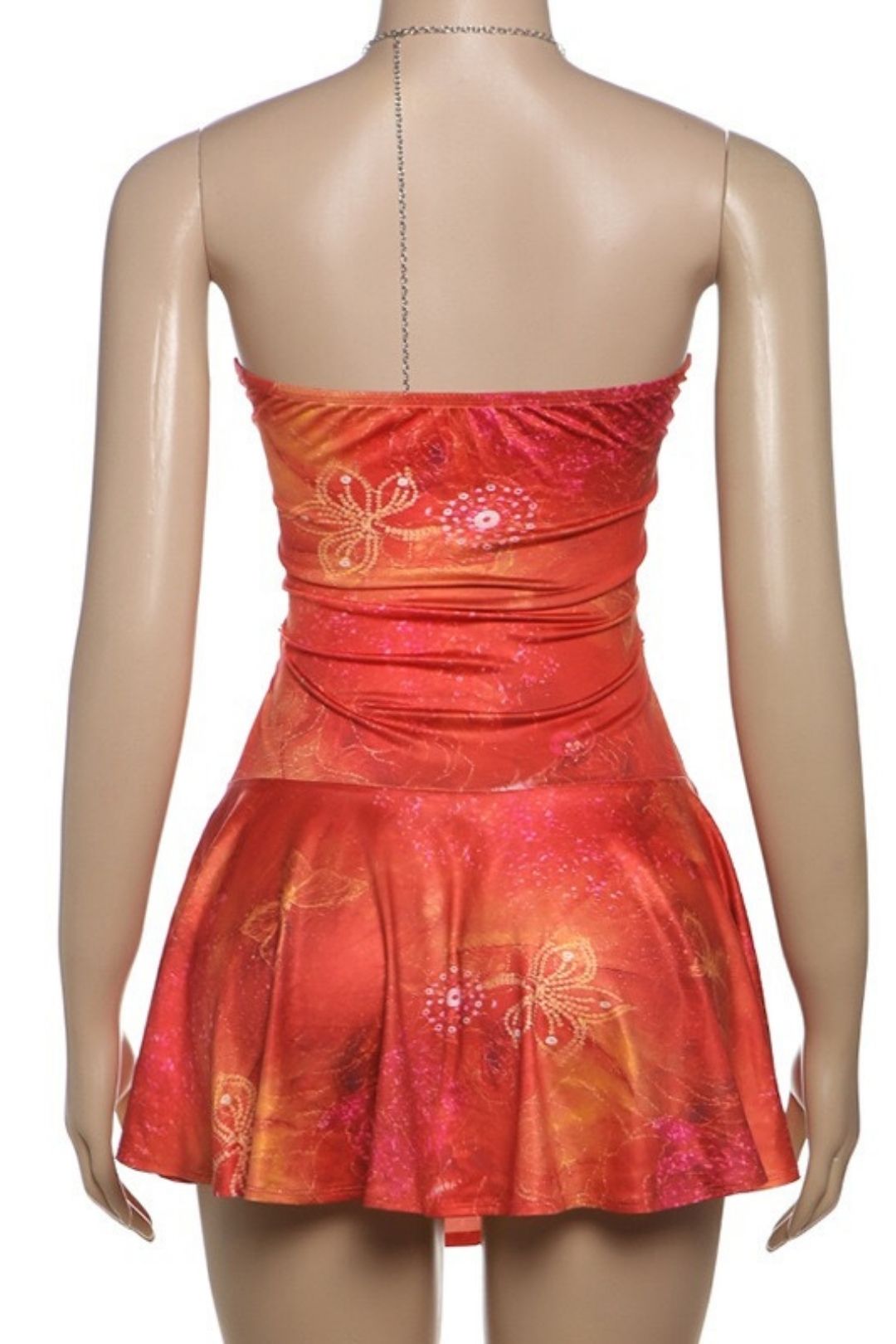 Halter Neck Slim Sexy Hollow Hip Print Dress