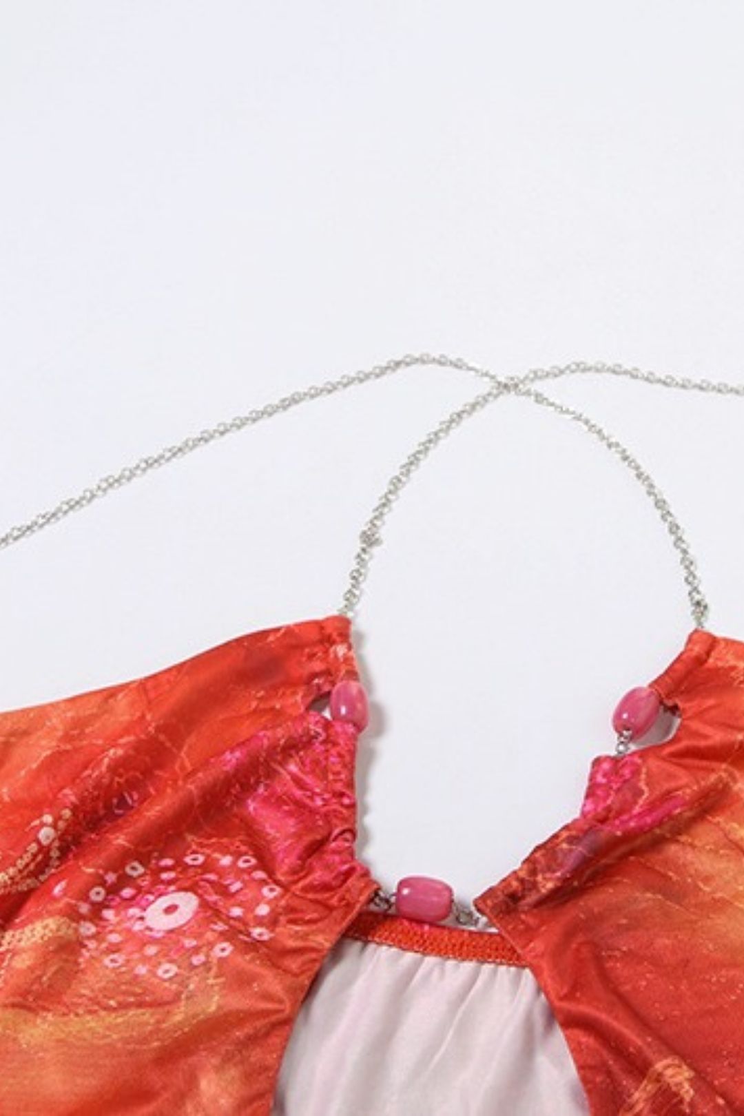 Halter Neck Slim Sexy Hollow Hip Print Dress