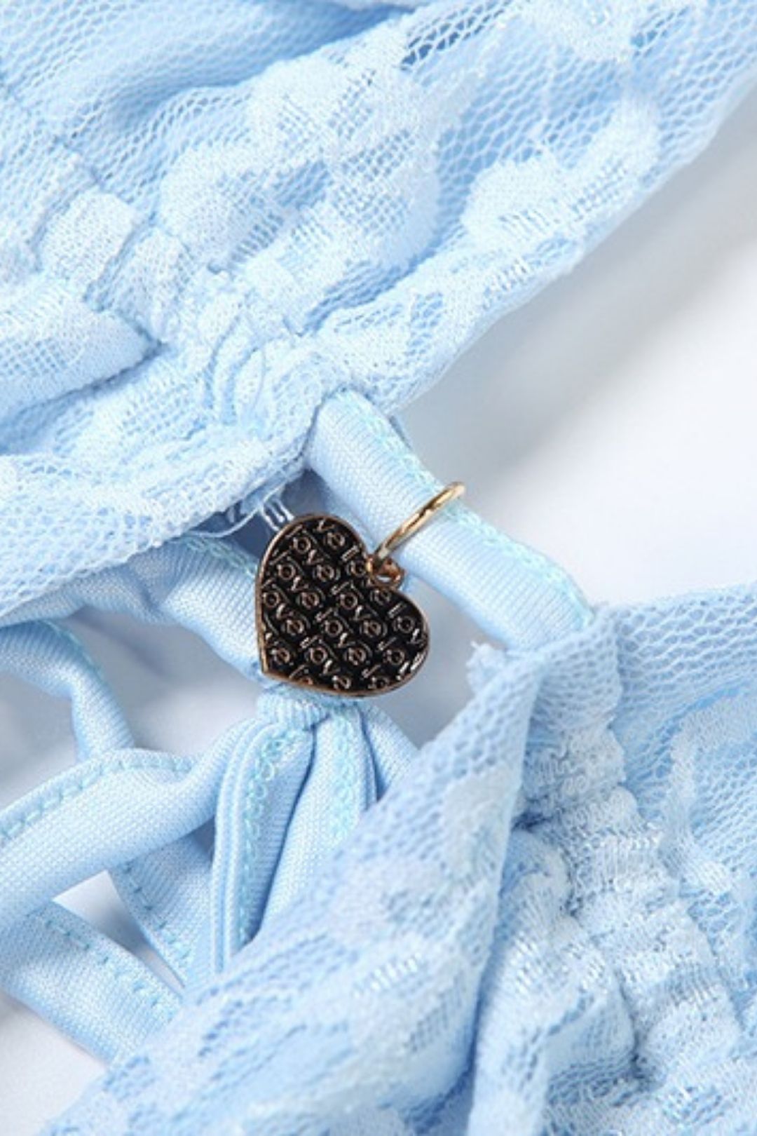 Sexy Deep V Neck Hollow Halter Neck Strap Lace Slit Dress