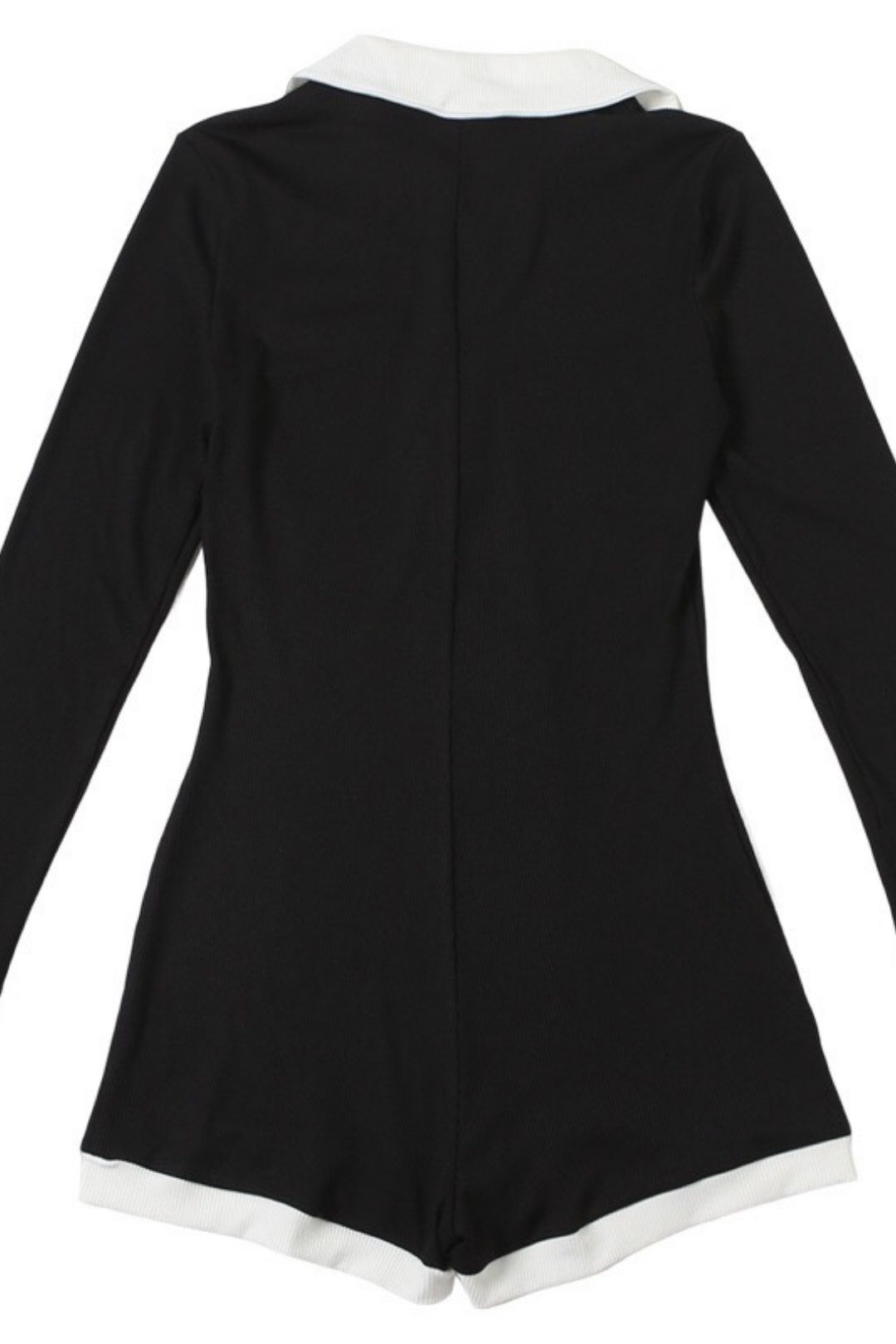 Lapel Button Slim High Waist Long Sleeve Jumpsuit