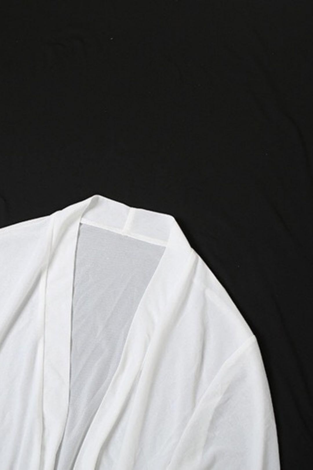 Sexy Deep V Neck Pleated Hip Long Sleeve Shirt Dress