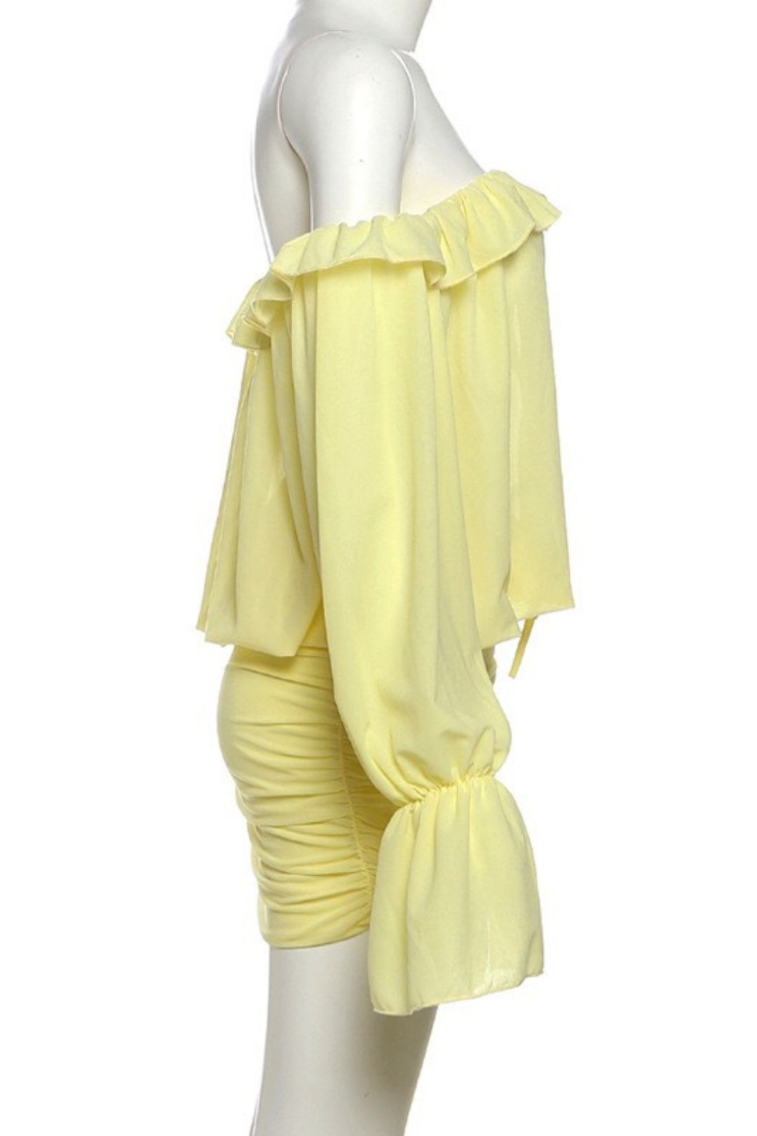 Sexy One-shoulder Hollow Lace Solid Color Slim Hip Dress