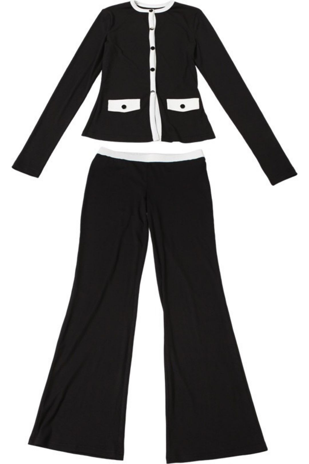 Cardigan Long Sleeve High Waist Slim Trousers Suit