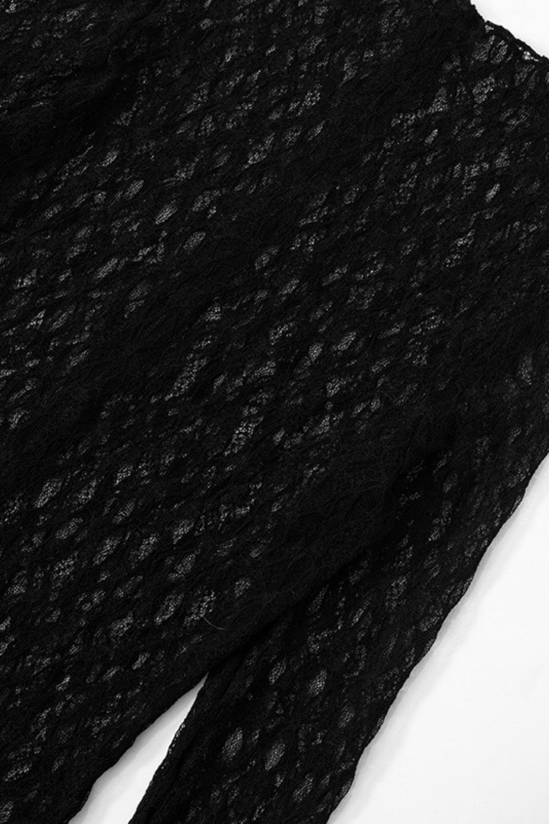 Sexy Hollow Perspective Fishnet Stockings Zipper Jumpsuit