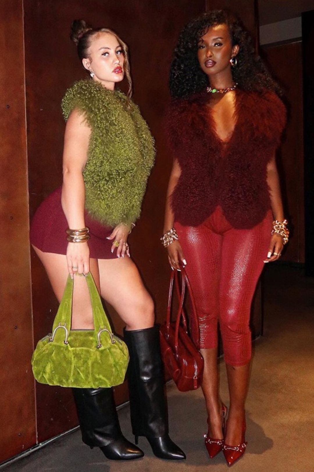 Shiny Cross Elastic High Waist Seven-point Casual Pants