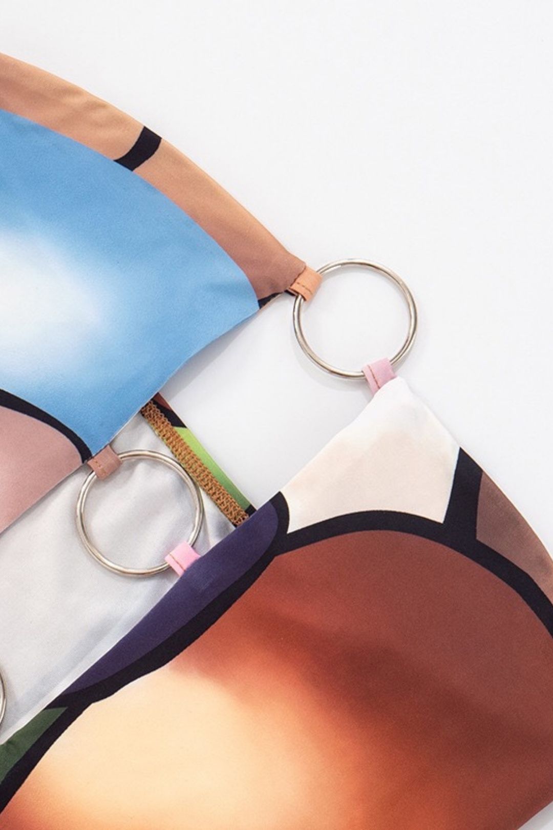 Ring Stitching Hollow Tube Top Cropped Pants Suit