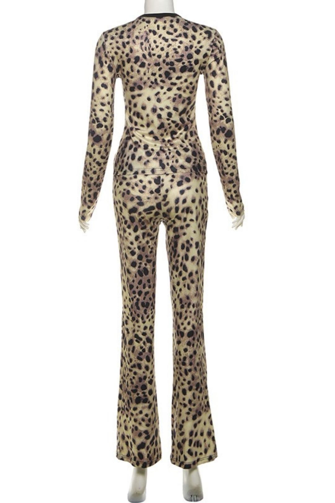 Cardigan Long Sleeve High Waist Slim Trousers Suit