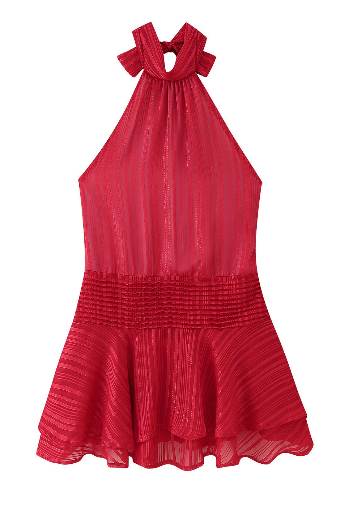 Fashionable Halterneck Satin Dress