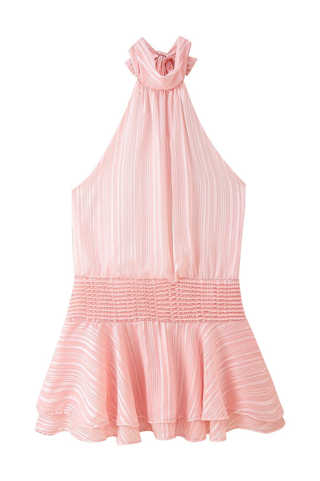 Fashionable Halterneck Satin Dress