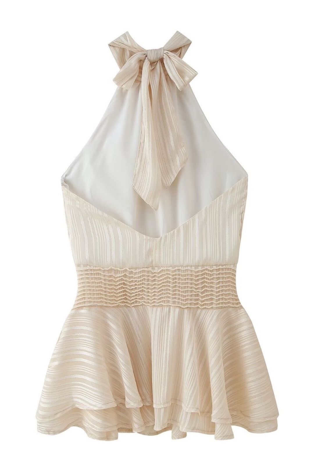 Fashionable Halterneck Satin Dress