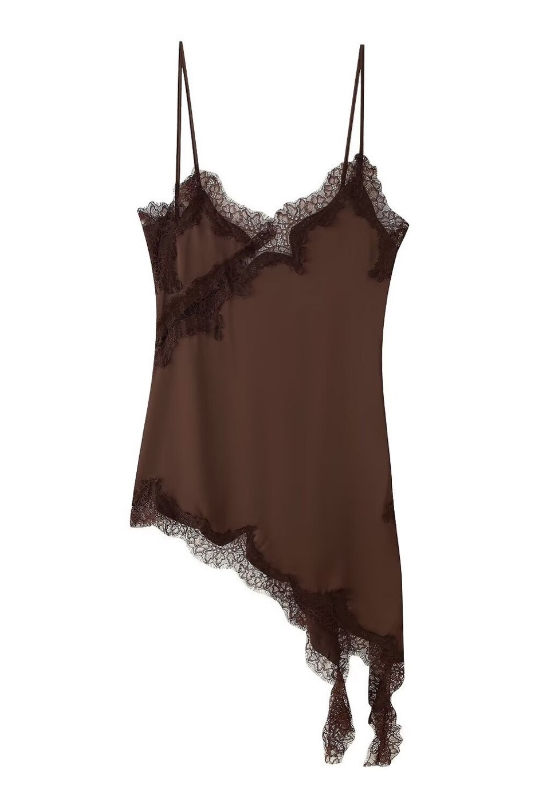 Sexy Lace Asymmetrical Suspender Dress