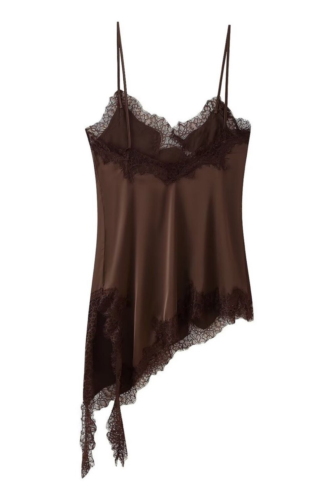 Sexy Lace Asymmetrical Suspender Dress