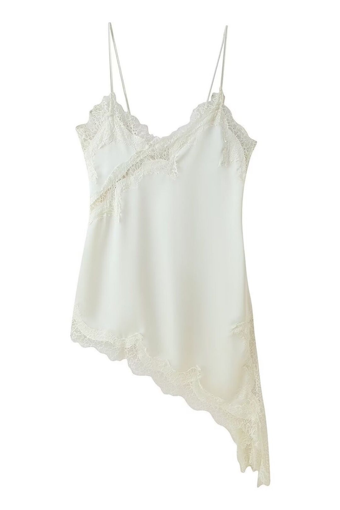 Sexy Lace Asymmetrical Suspender Dress