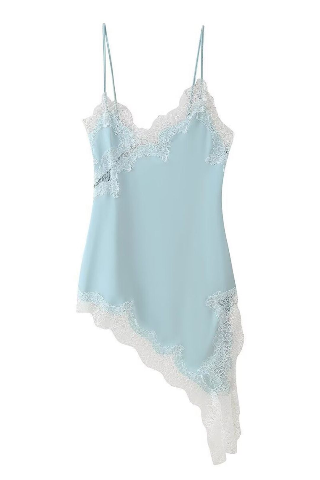 Sexy Lace Asymmetrical Suspender Dress